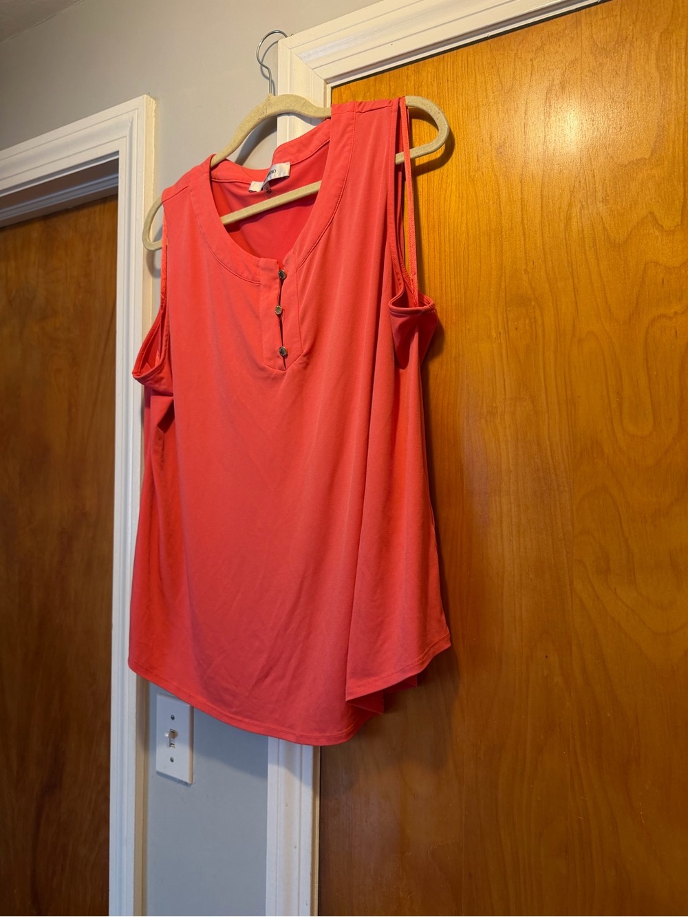Jones Studio Coral Henley Tank Top